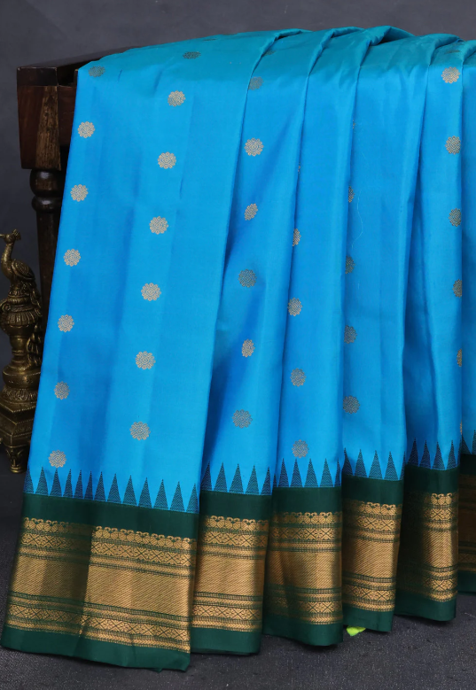 Gadwal Saree Light Blue